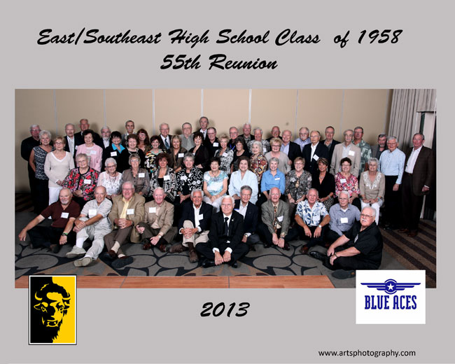 East/South East Class of 1958 Reunion Group Photograph in Wichita